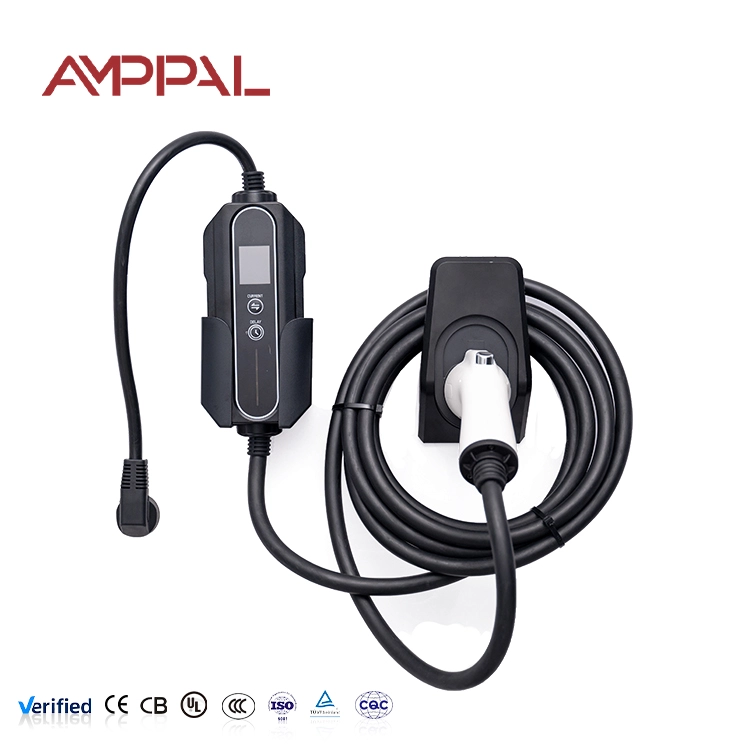 11kW преносимо AC EV зарядно устройство с акрилен дизайн за пътуване и домашно зареждане