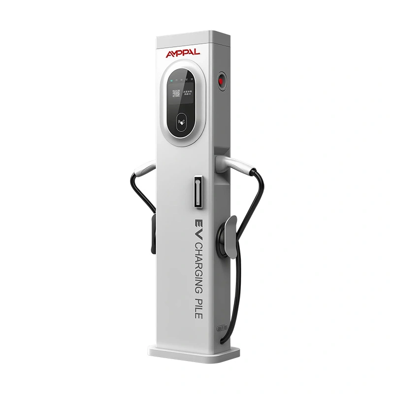 44 kW Slim Tower Dual-Port AC EV зарядно устройство за търговски паркинги